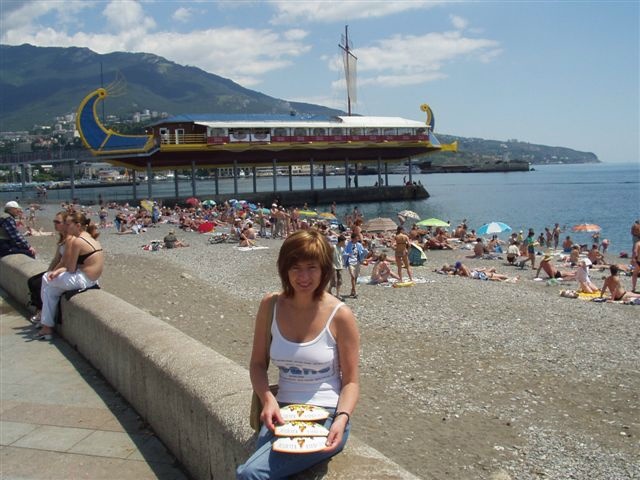 Am Strand von Jalta
